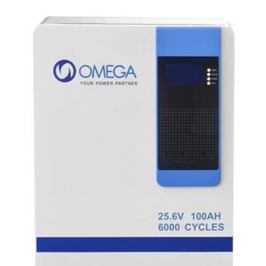 Omega Lithium Batteries – Smart, Universal Energy Storage 25.6V 100Ah LiFePO4 Lithium Battery – 6000 Cycles